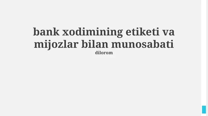 Mijozlar bilan Muloqotning Asosiy Qoidalari 1