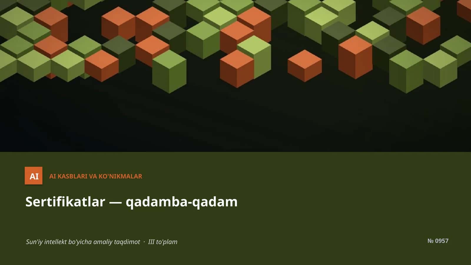 AI KASBLARI VA KO'NIKMALAR 1