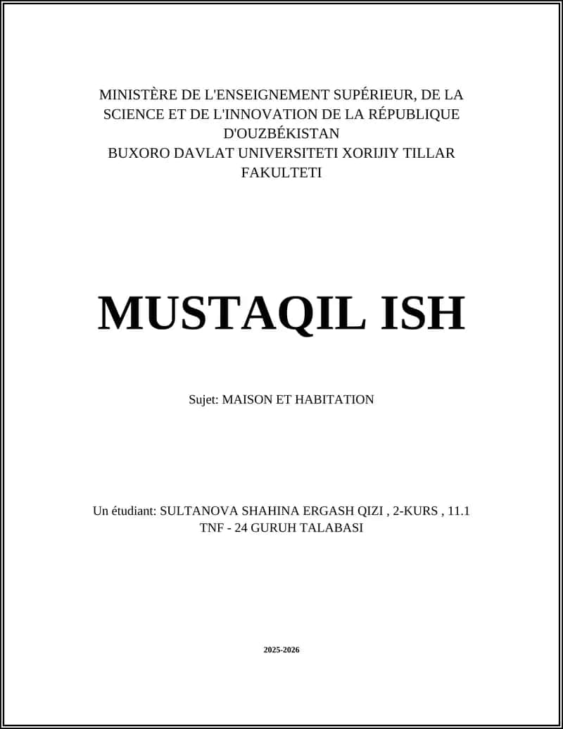 MAISON ET HABITATION 1