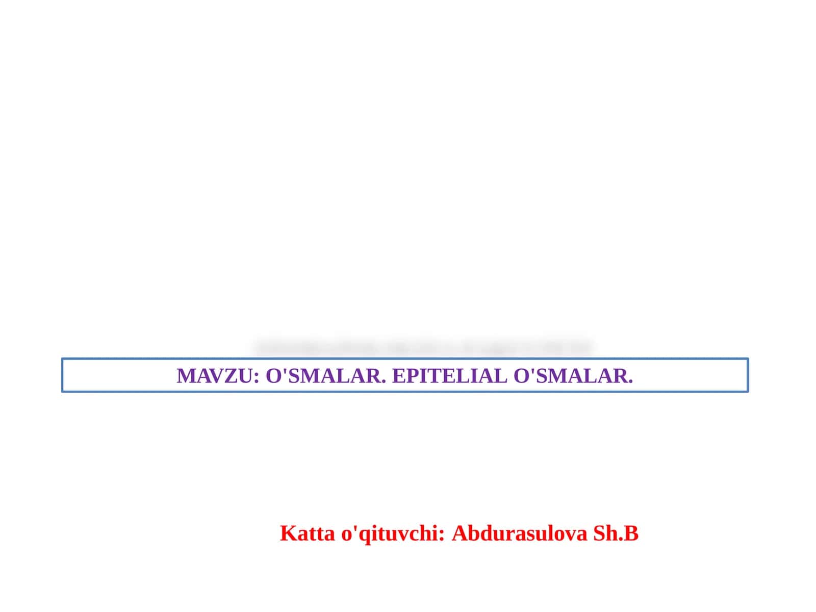 O'SMALAR.EPITELIALO'SMALAR 1