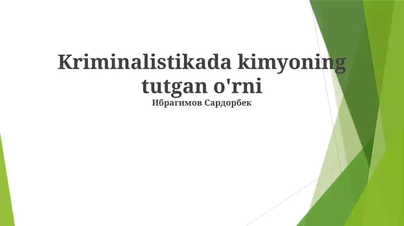 Kimyoviy tahlil usullari 1