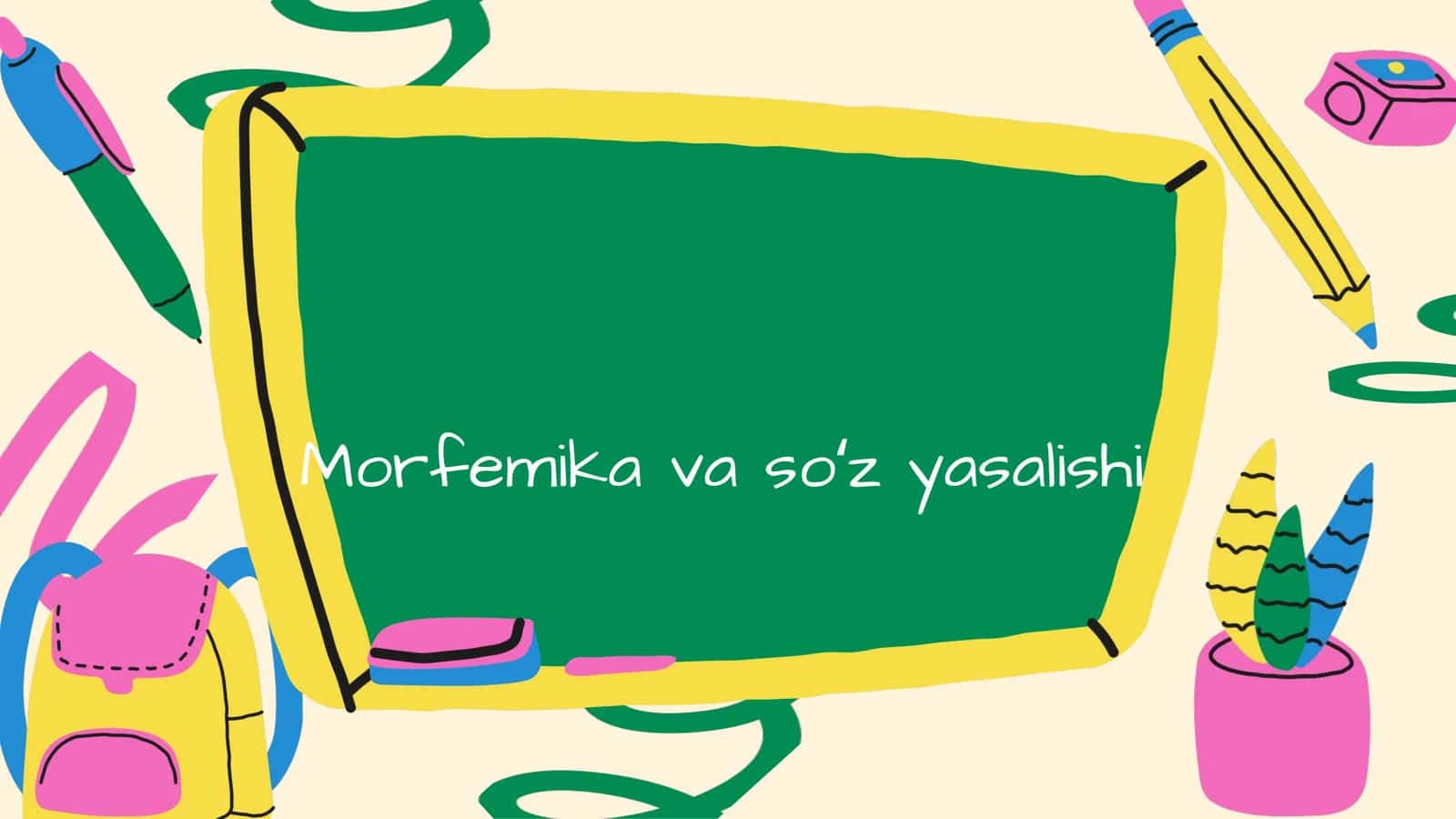 Morfemika va soʻz yasalishi 1