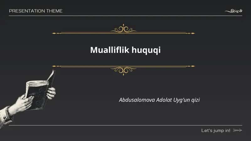 Mualliflik huquqi 1