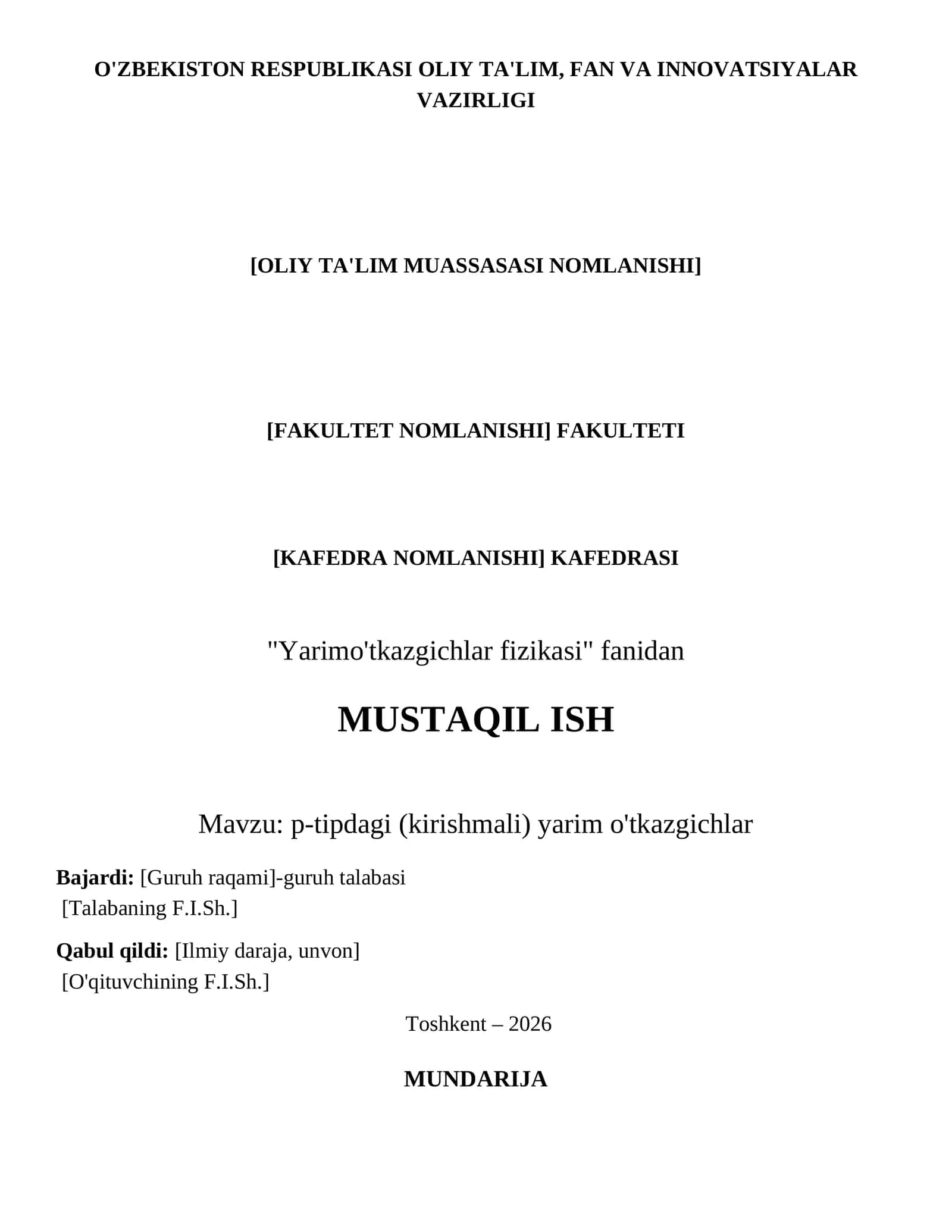 Yarimo'tkazgichlar fizikasi 1