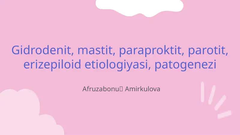 Gidrodenit va mastit 1