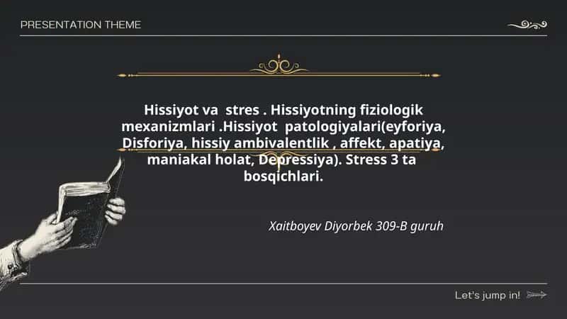 Hissiyot va Stres 1