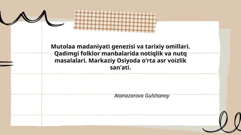 Mutolaa madaniyati genezisi va tarixiy omillari 1