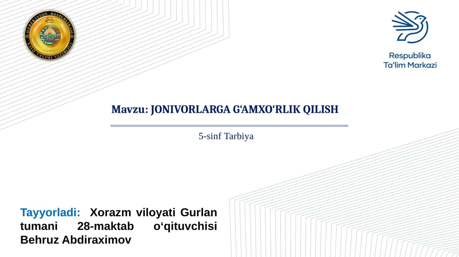 JONIVORLARGA G‘AMXO‘RLIK QILISH 1