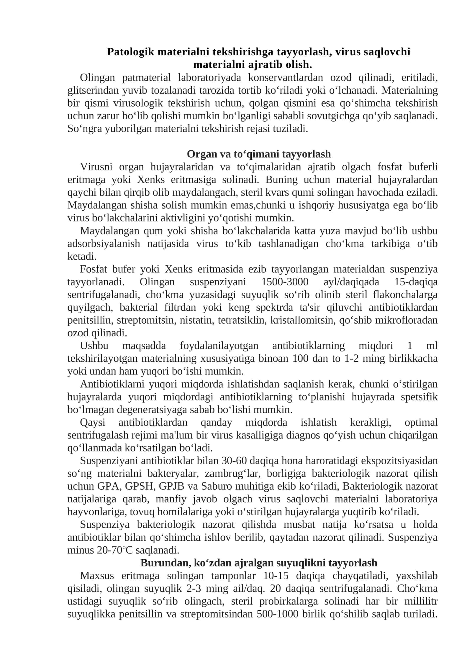 Patologik material tekshirish 1