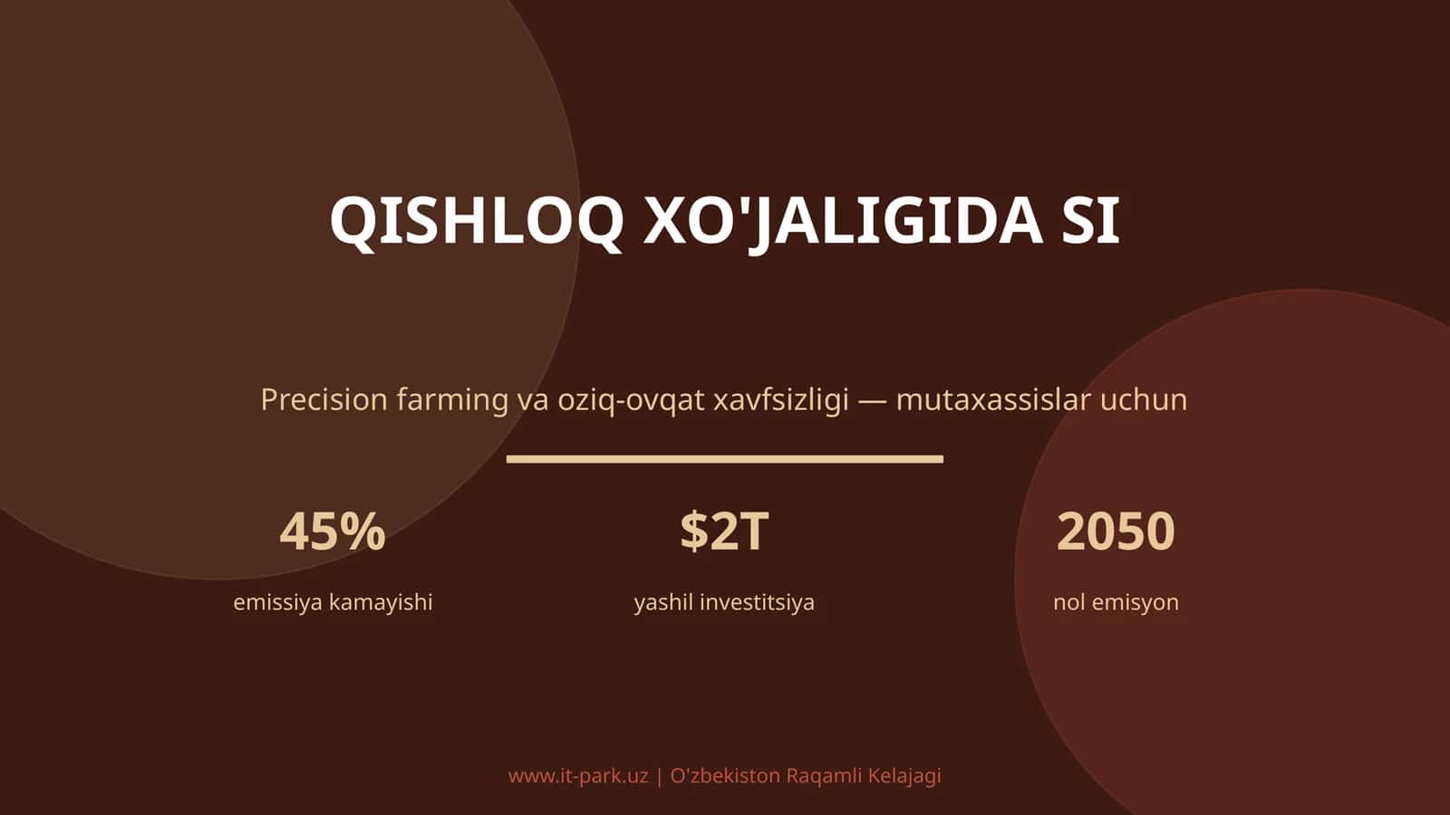 Qishloq xo'jaligida SI 1