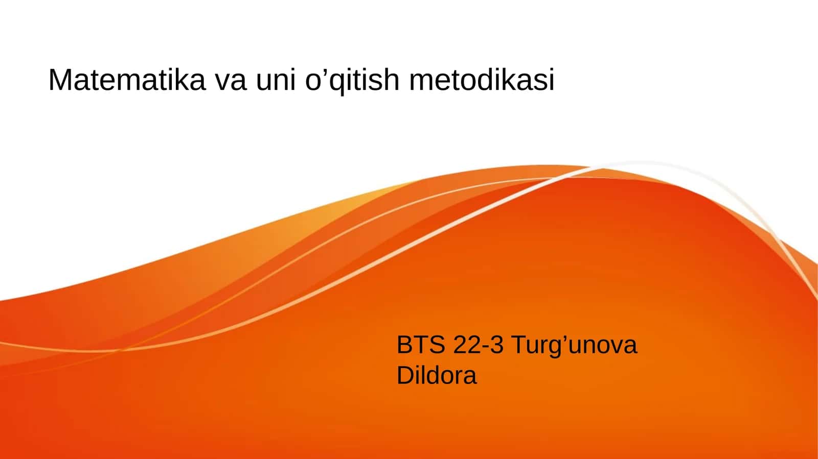Tenglama va uni yechishga o’rgatish 1