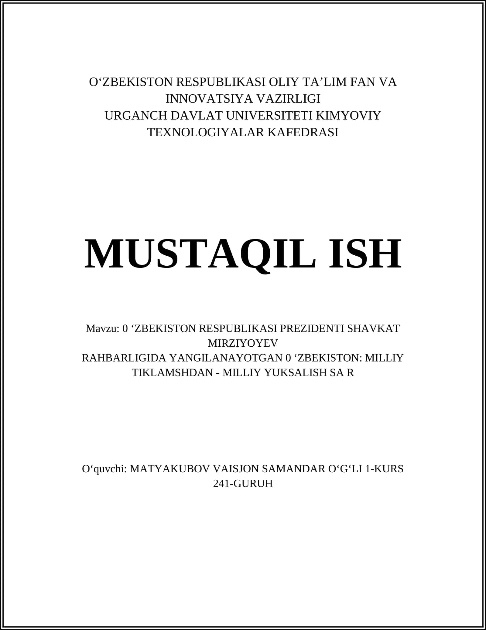 Shavkat Mirziyoyevning Rahbarlik Faoliyati 1