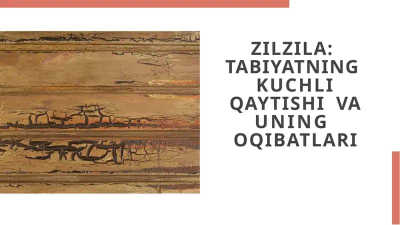 Zilzila: Tabiyatning kuchliqaytishi va uning oqibatlari 1