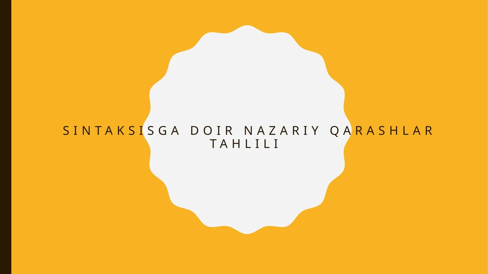 SINTAKSISGA DOIR NAZARIY QARASHLAR TAHLILI 1