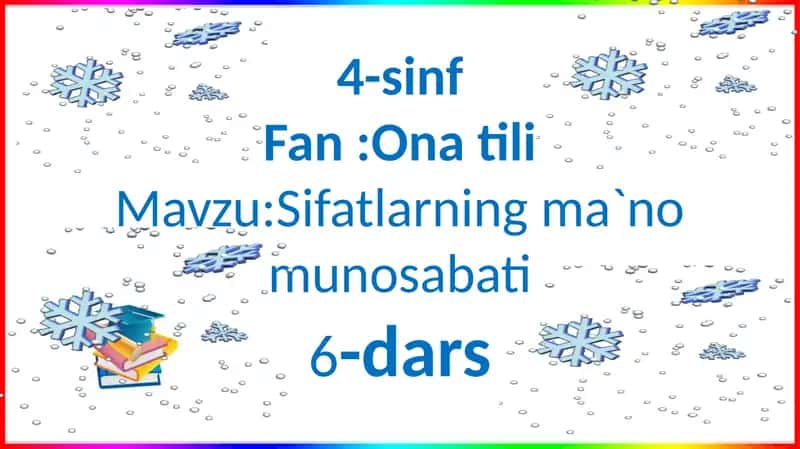 Sifatlarningma`nomunosabati 1