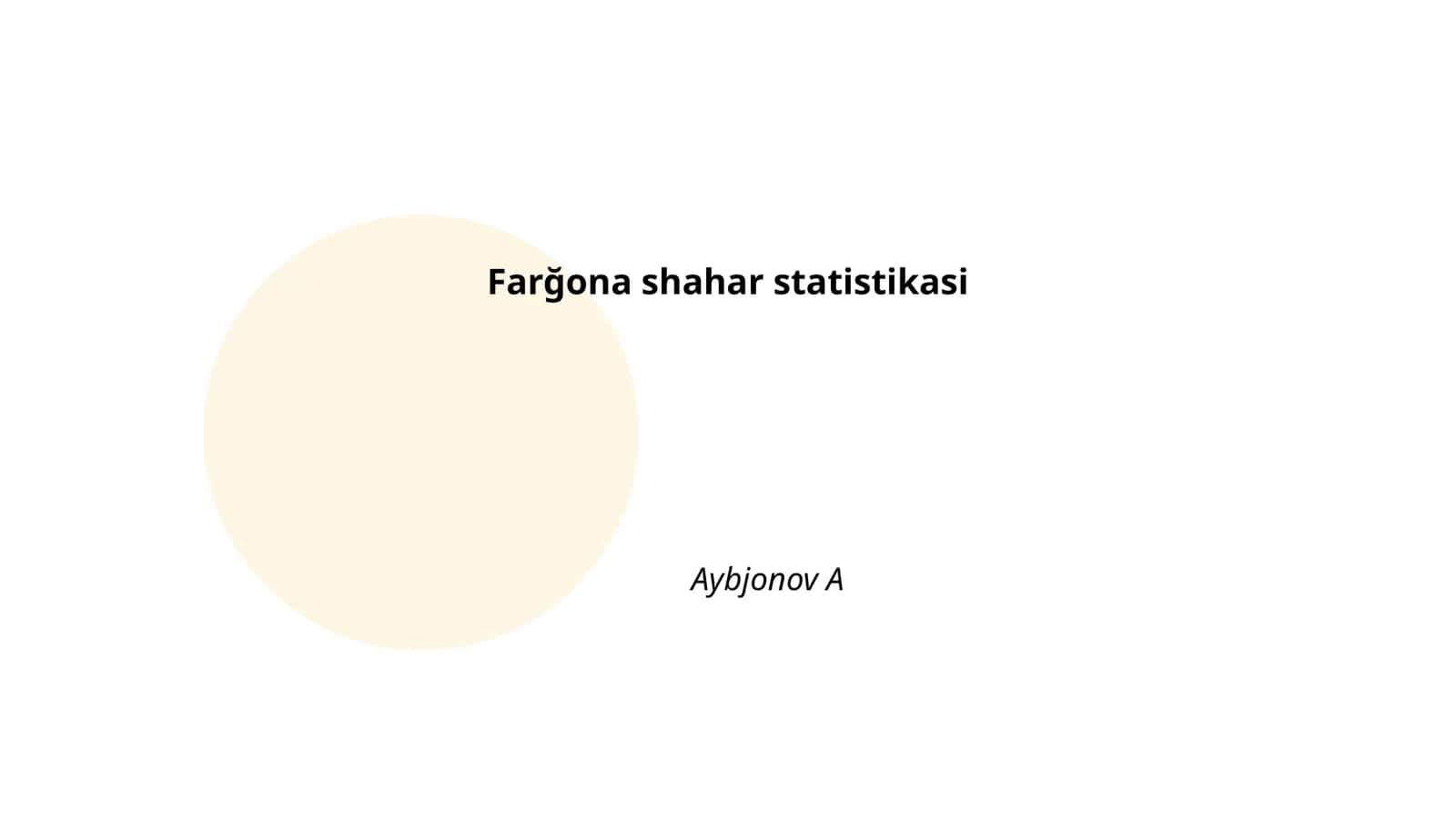 Farğona shahar statistikasi 1