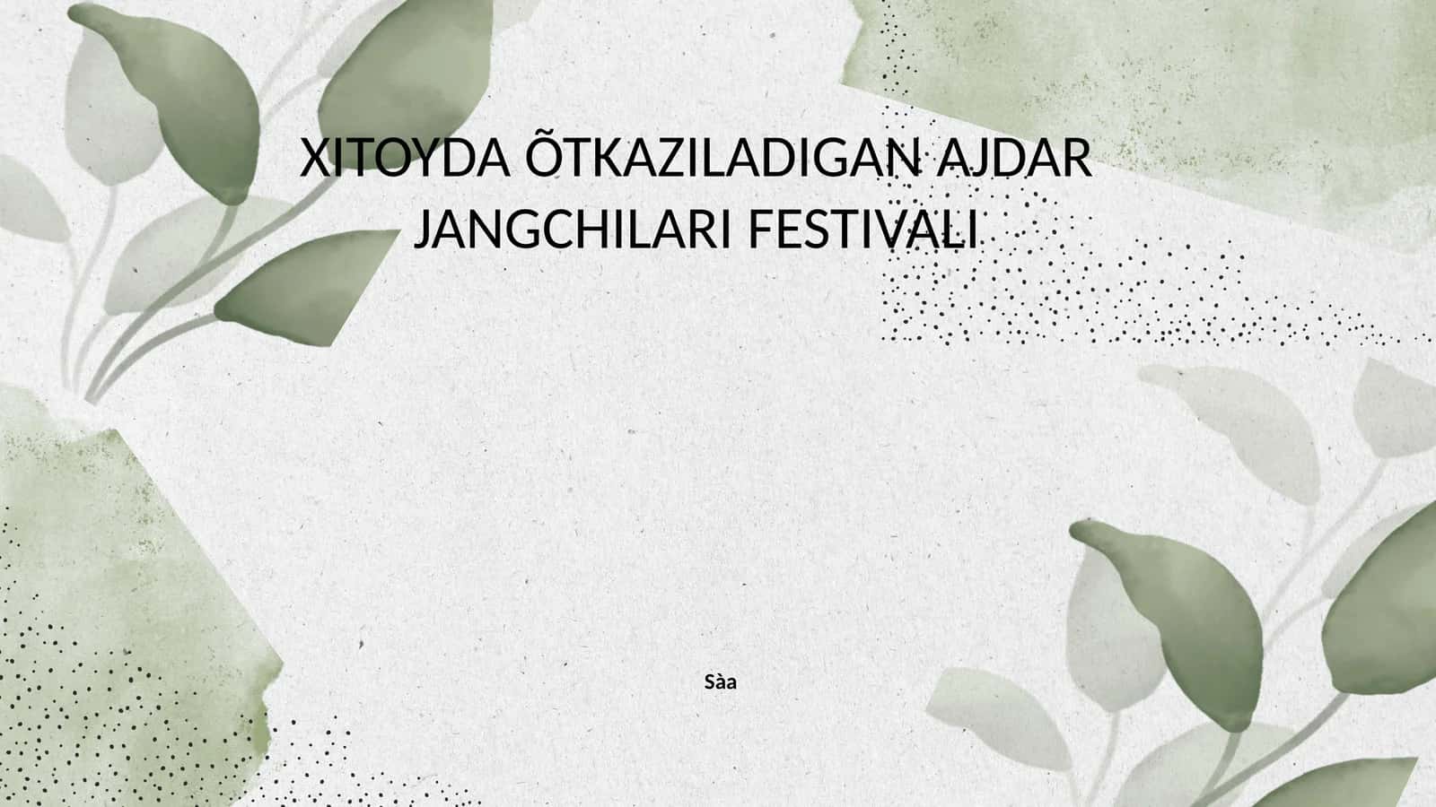 XITOYDA ÕTKAZILADIGAN AJDAR JANGCHILARI FESTIVALI 1