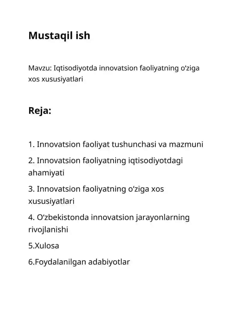 Innovatsion faoliyat