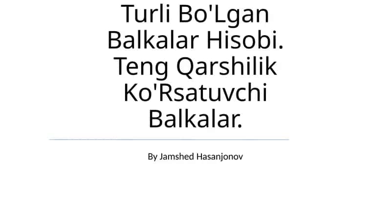 Egilish Deformatsiyasi 1