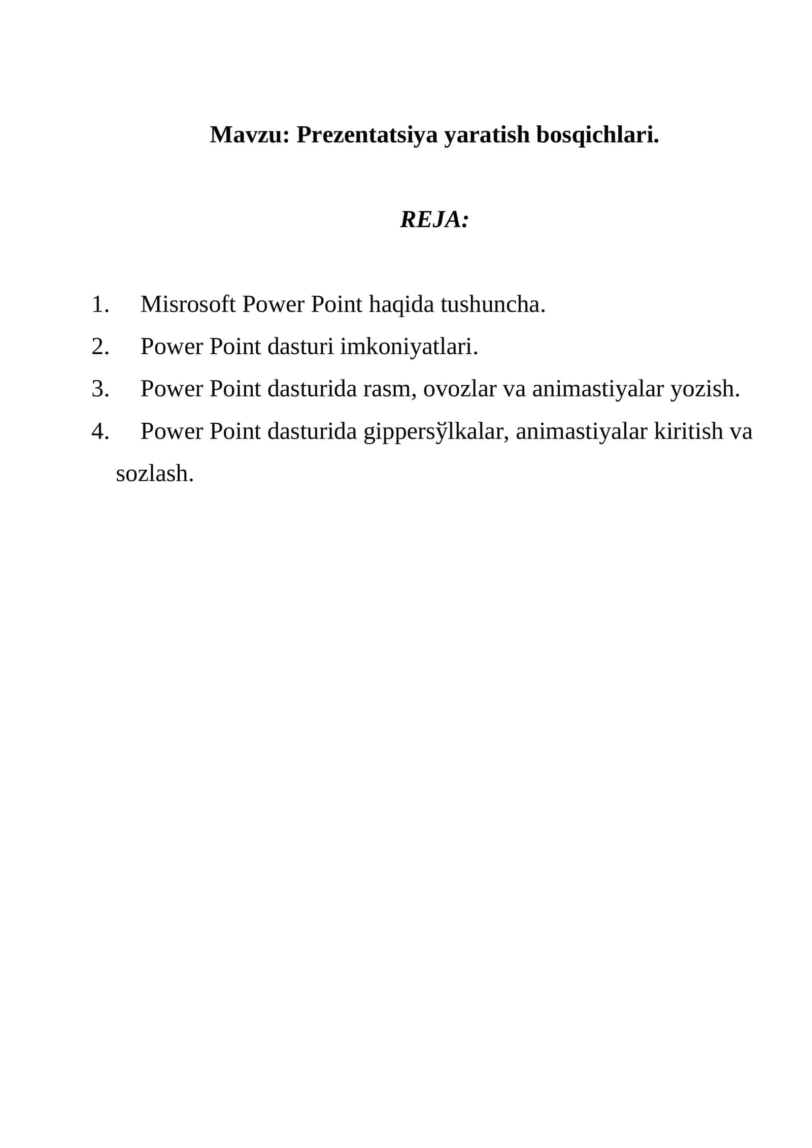 Reklama prezentatsiyasini yaratish 1