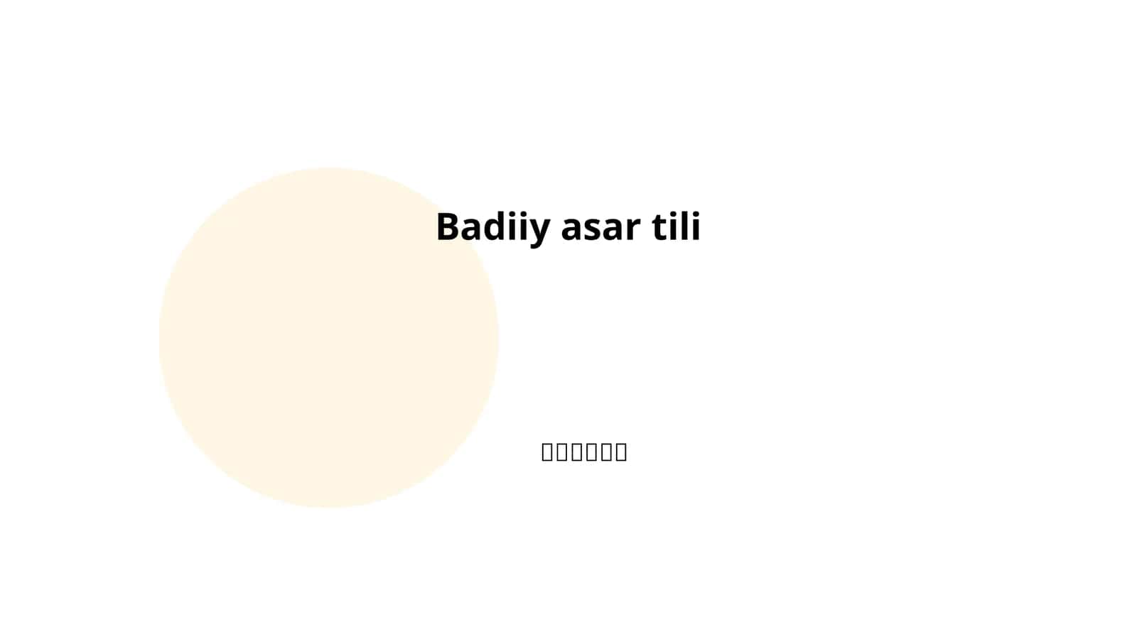 Badiiy asar tili 1