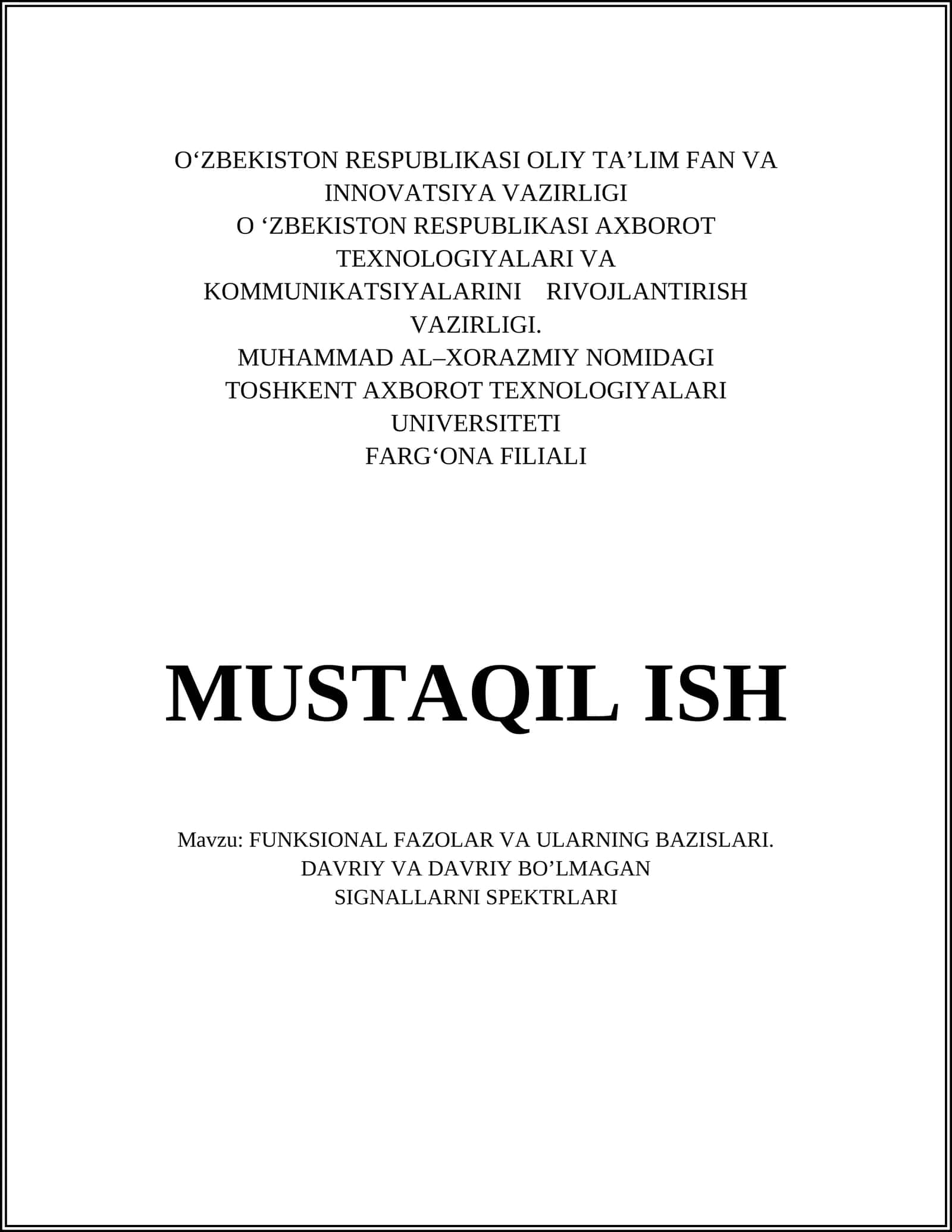 Funktsional fazolar va ularning bazislari 1