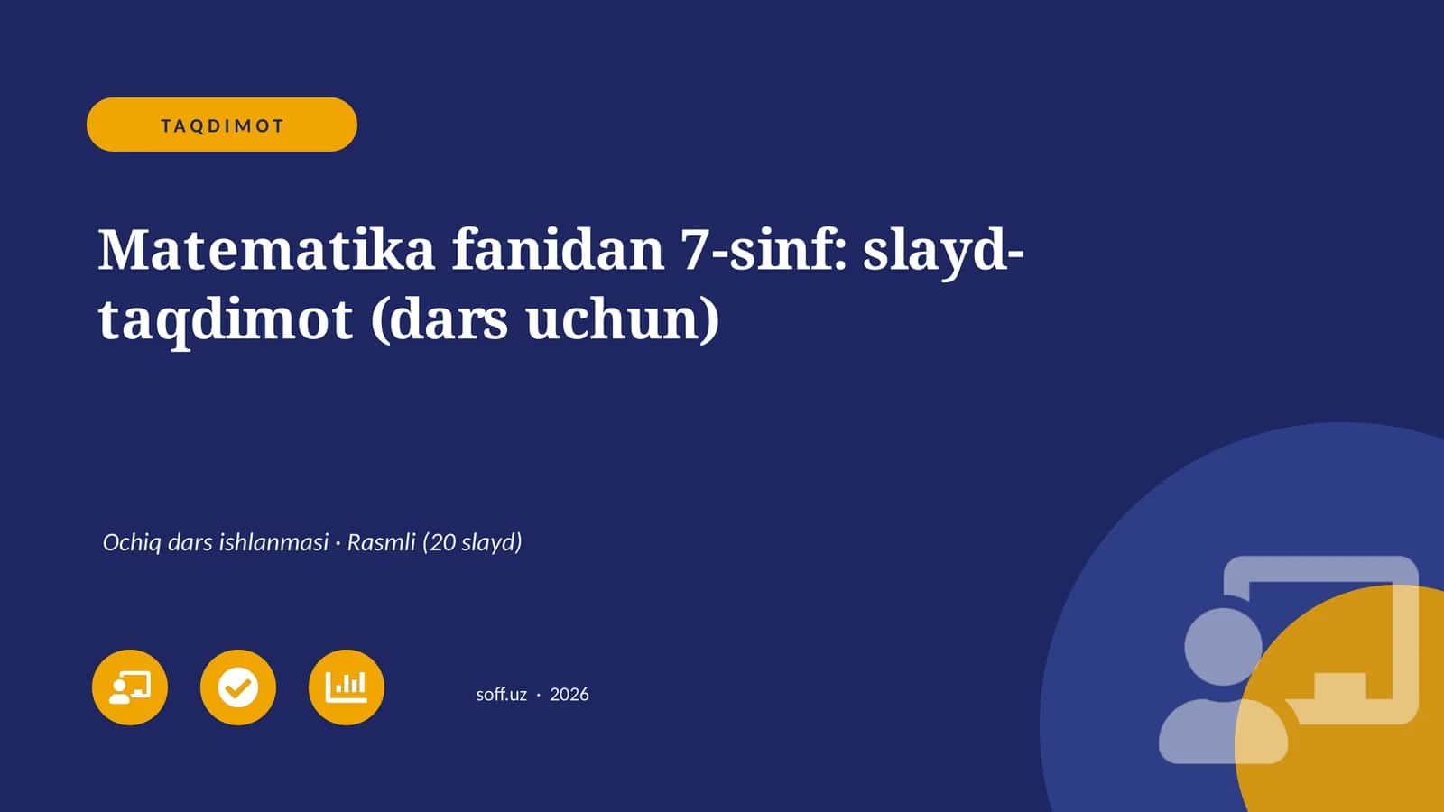 Matematika fanidan 7-sinf: slayd-taqdimot (dars uchun) 1