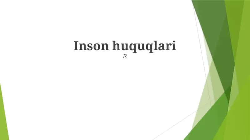 Inson huquqlari 1