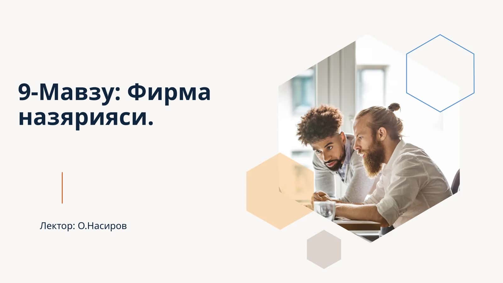 Фирма назярияси 1