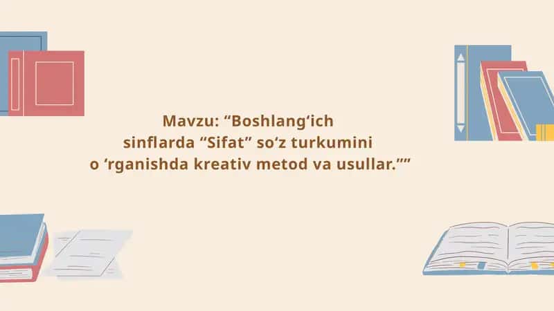 Sifat so'zi turkumi 1