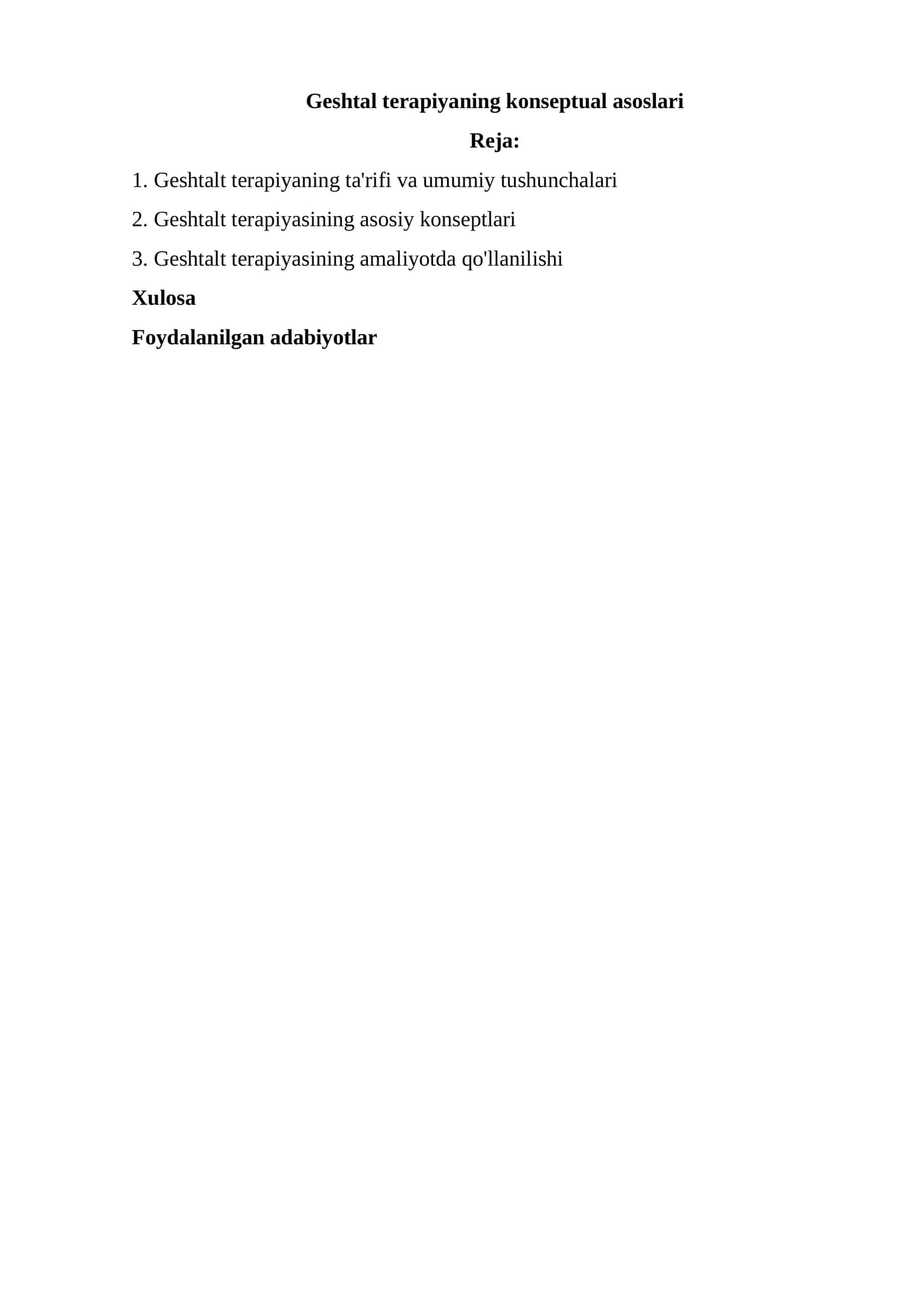 Geshtalt terapiyaning konseptual asoslari 1