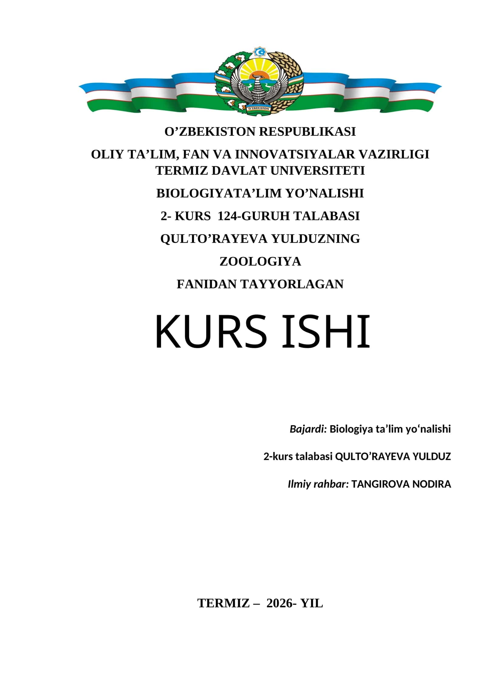 O'ZBEKISTONDA ZAHARLI VA ZAHARSIZ ILONLARNING TARQALISHI 1