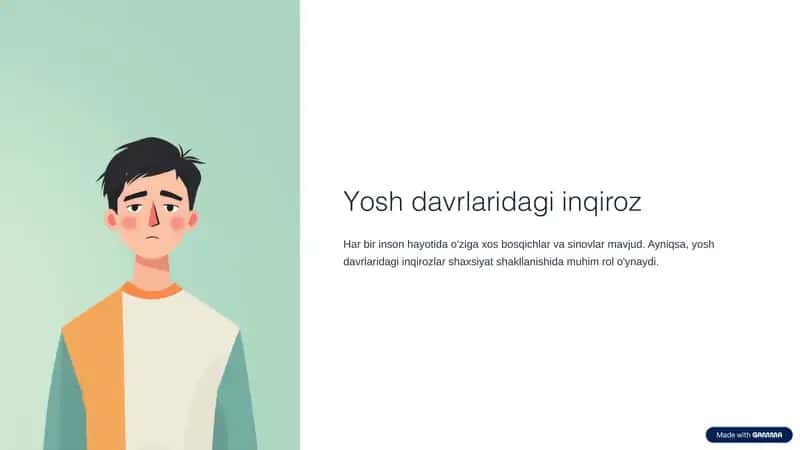 Yosh davrlaridagi inqiroz 1