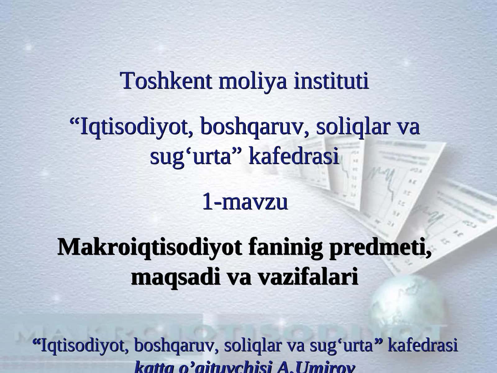 Makroiqtisodiyot 1