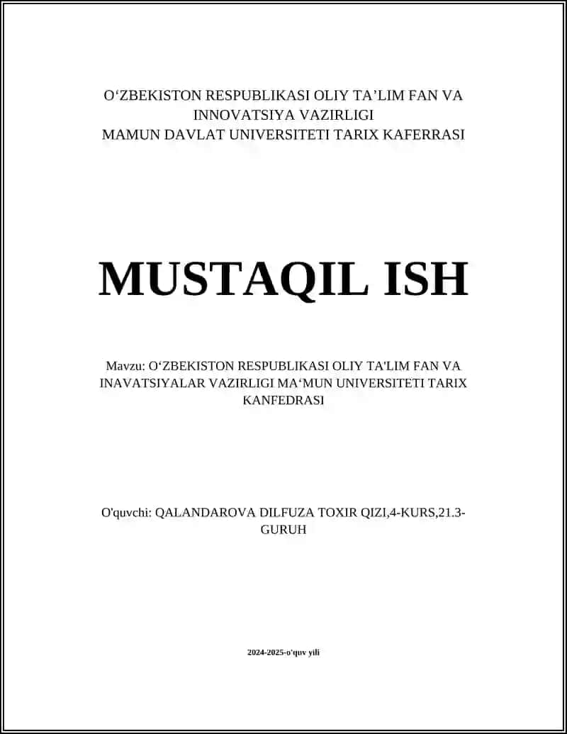 O'zbekiston tarixi