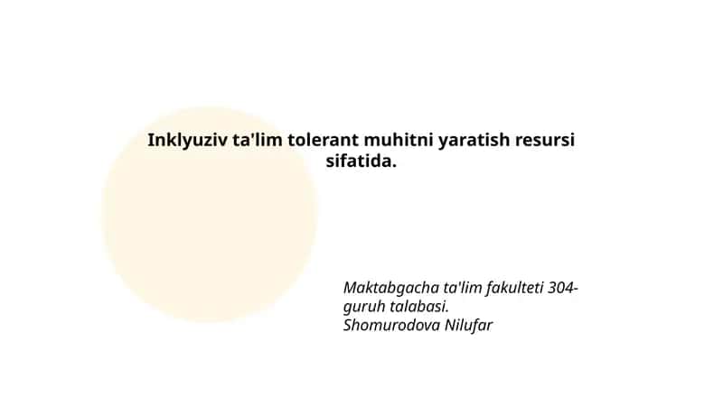 Inklyuziv Ta'lim 1