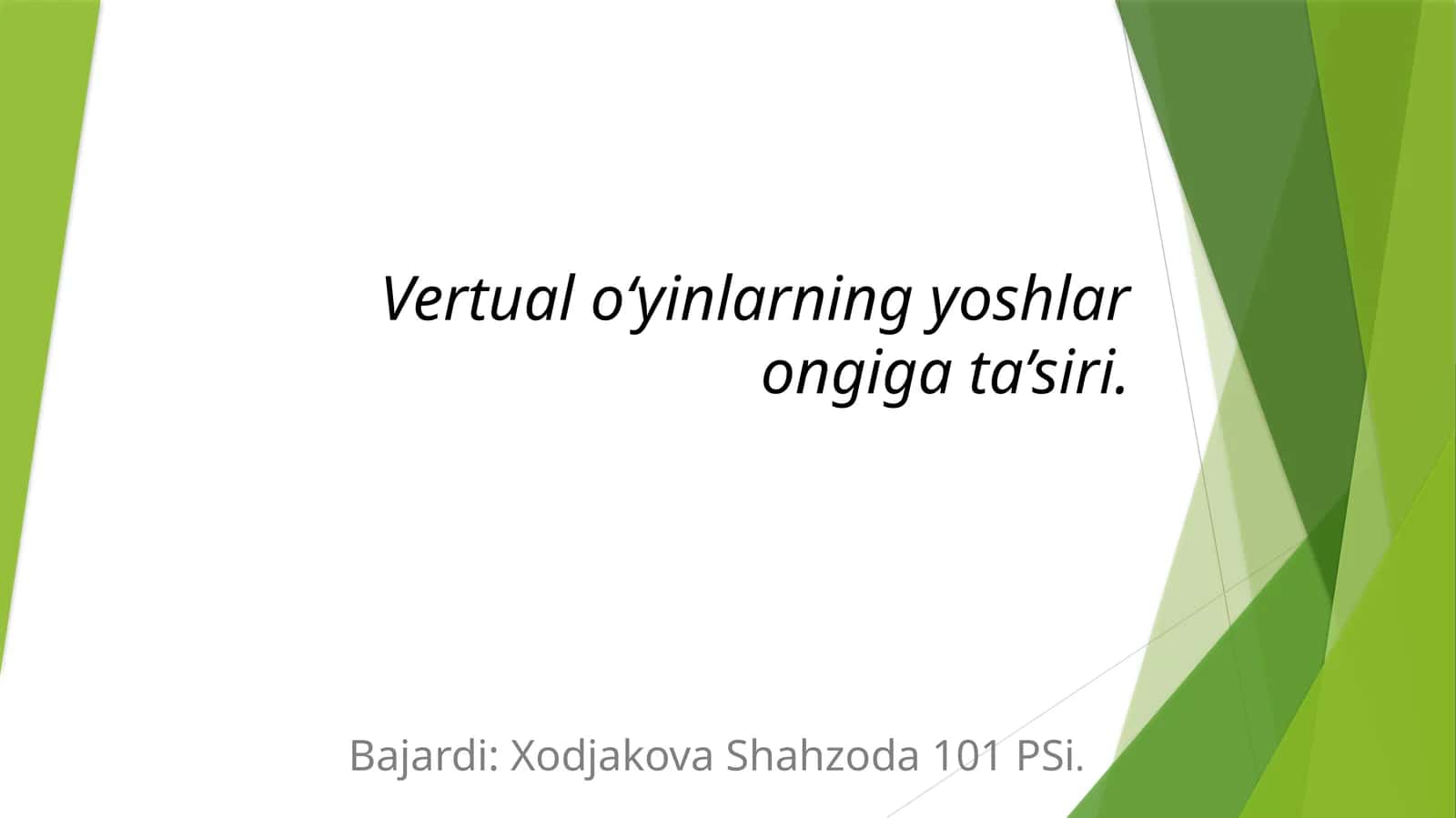 Vertual oʻyinlarning yoshlar ongiga ta’siri 1