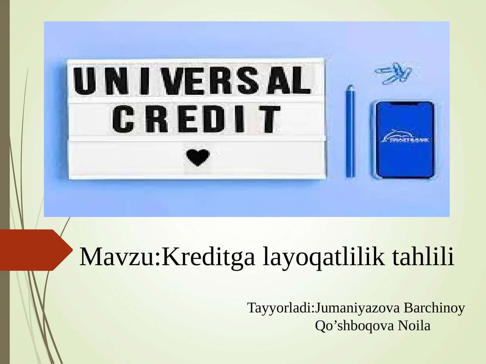 Kreditga layoqatlilik tahlili 1
