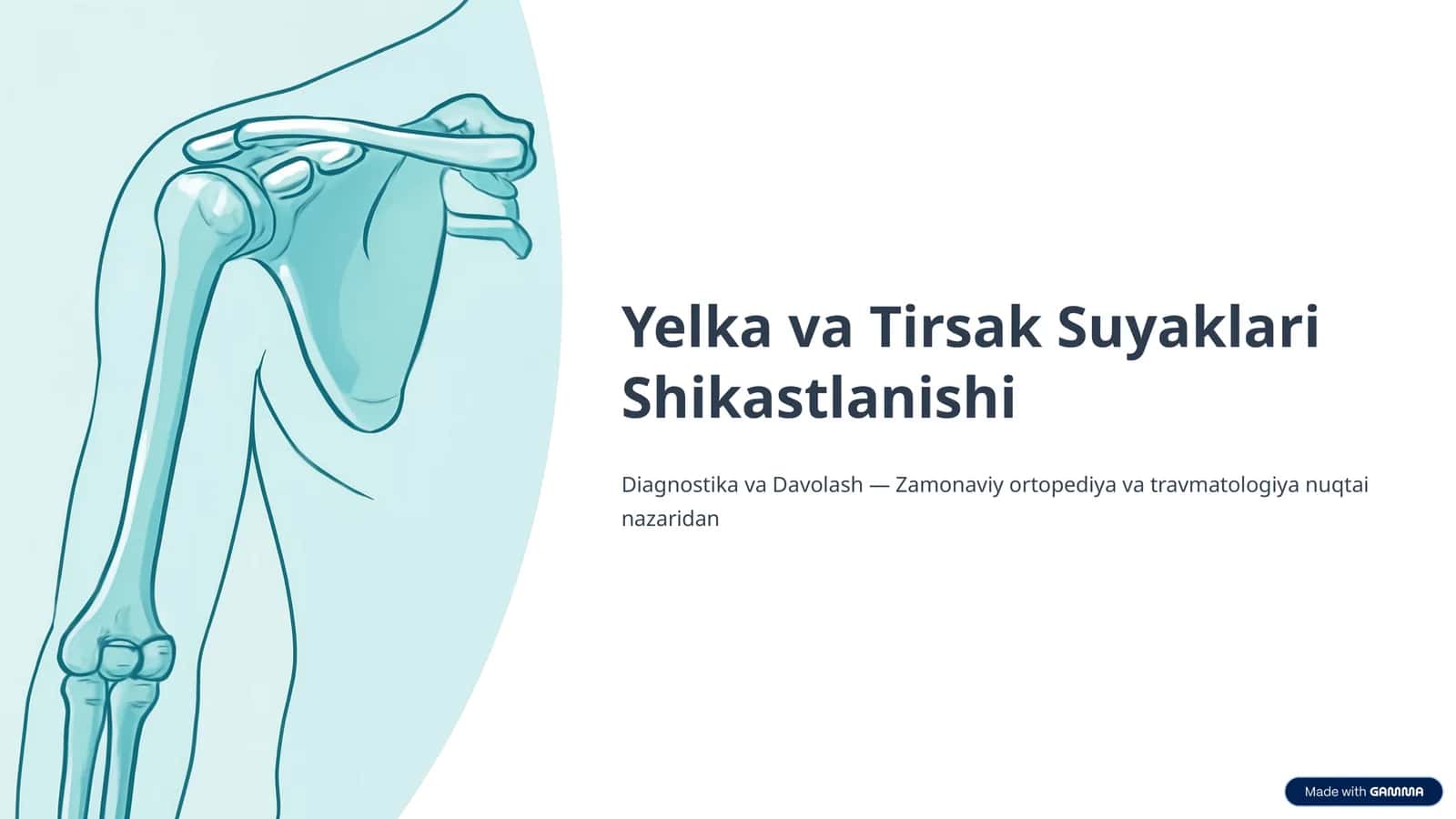 Yelka va Tirsak Suyaklari Shikastlanishi 1