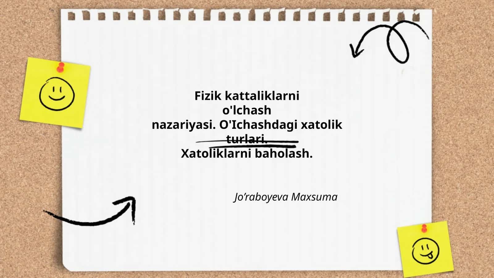 Fizik kattaliklarni o'lchash nazariyasi 1