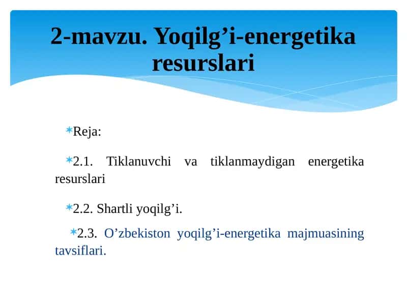 Yoqilg’i-energetika resurslari 1