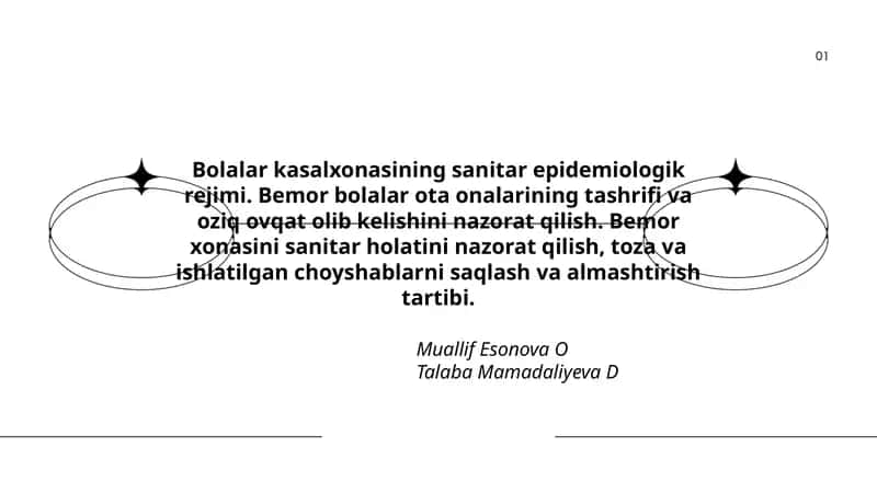 Bolalar kasalxonasining sanitar epidemiologik rejimi 1