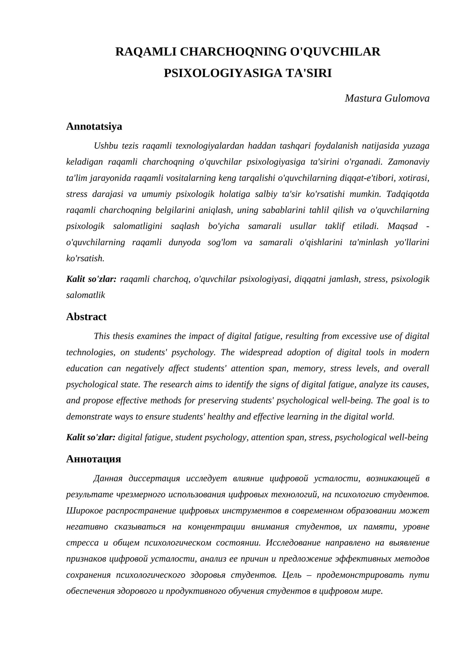 RAQAMLI CHARCHOQNING O'QUVCHILAR PSIXOLOGIYASIGA TA'SIRI 1