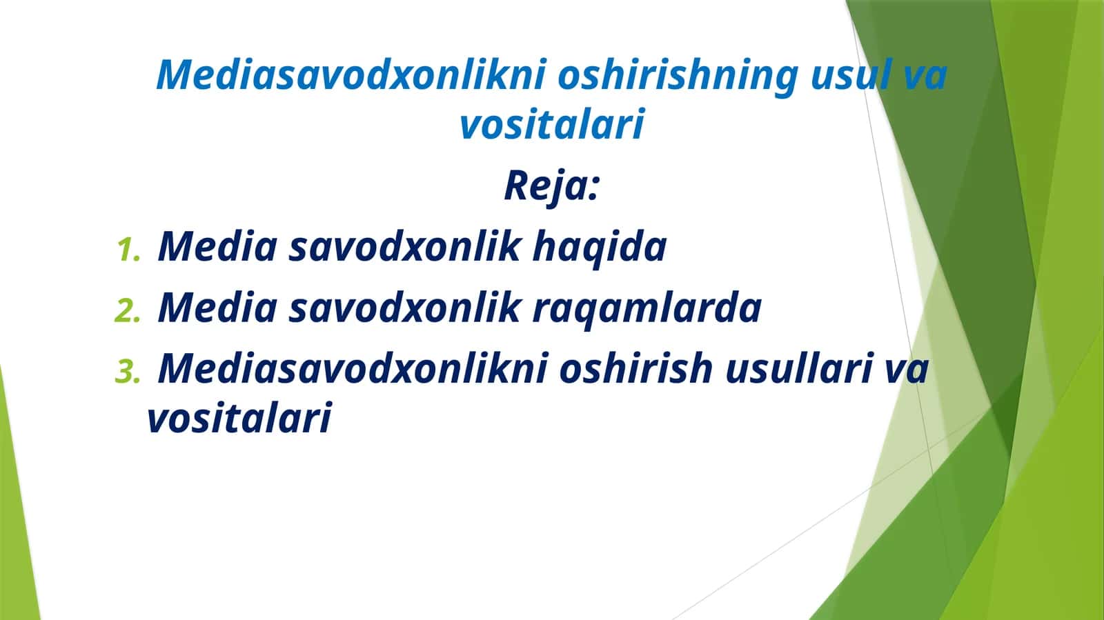Mediasavodxonlikni oshirishning usul va vositalari 1
