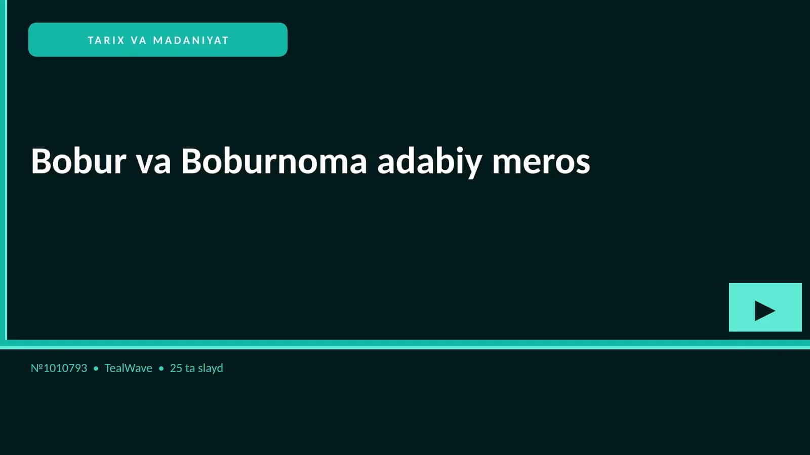 Bobur va Boburnoma adabiy meros 1