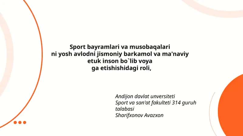 Sport bayramlari va musobaqalari 1