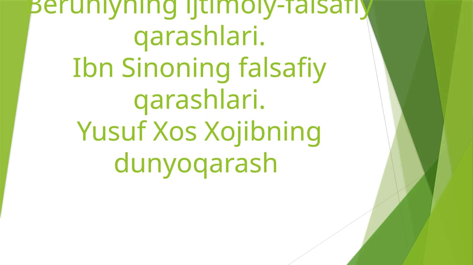 Beruniyning ijtimoiy-falsafiy qarashlari 1