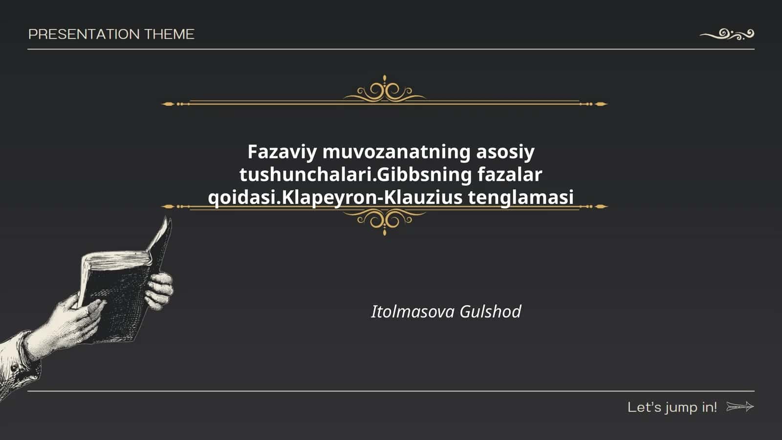 Fazaviy muvozanatning asosiy tushunchalari 1