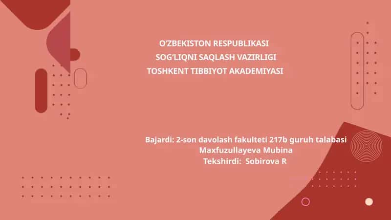 Qon ivish omillarining irsiy kasalliklari. Villebrand kasalligi 1