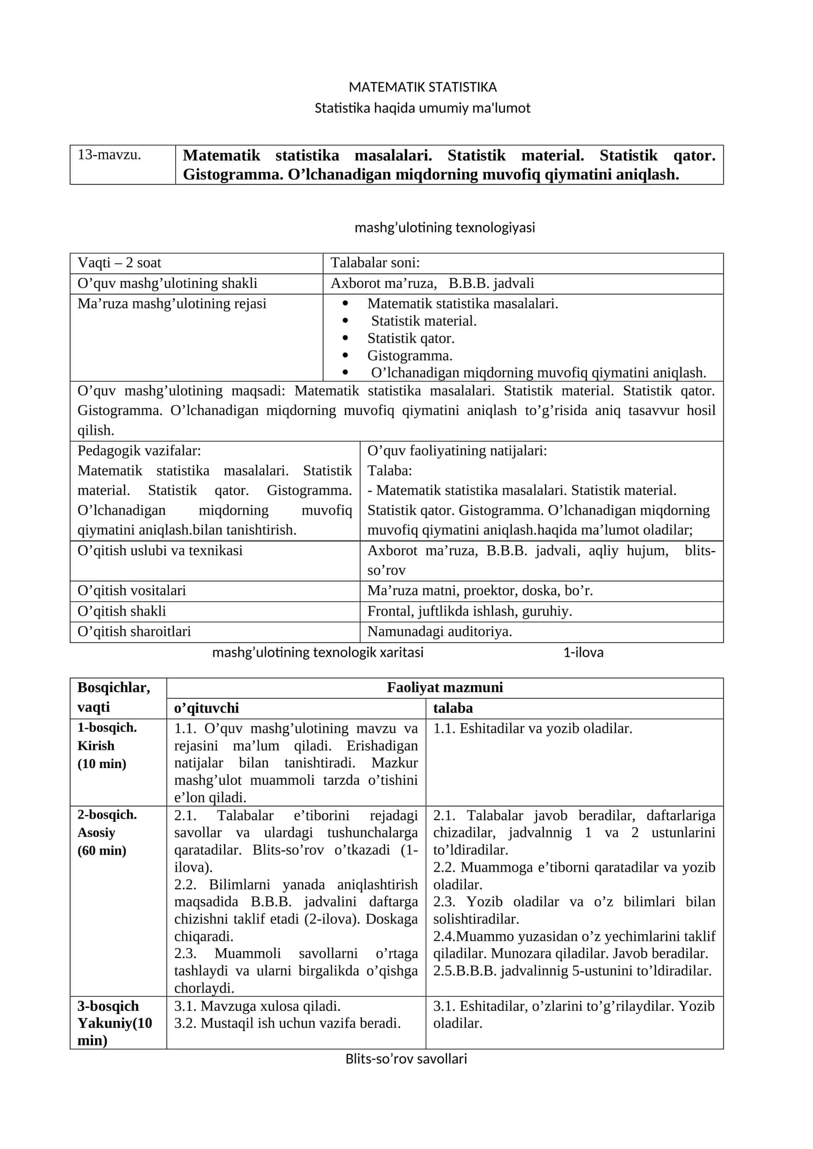 MATEMATIK STATISTIKA 1